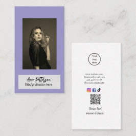 professionele foto QR website e-mail sociaal moder Visitekaartje