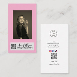professionele foto QR website e-mail sociaal moder Visitekaartje