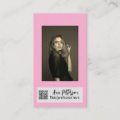 professionele foto QR website e-mail sociaal moder Visitekaartje (Voorkant)