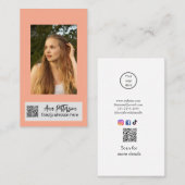 professionele foto QR website e-mail sociaal moder Visitekaartje (Voorkant / Achterkant)