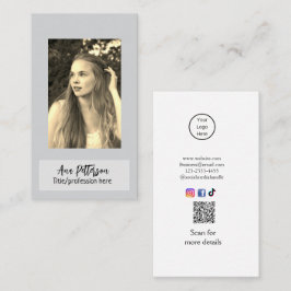 professionele foto QR website e-mail sociaal moder Visitekaartje