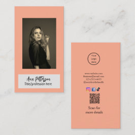 professionele foto QR website e-mail sociaal moder Visitekaartje