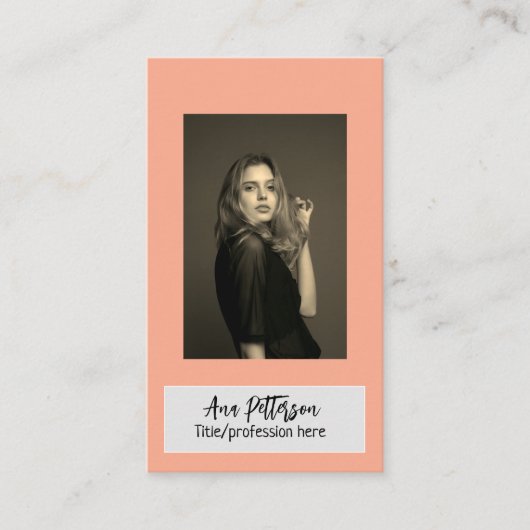 professionele foto QR website e-mail sociaal moder Visitekaartje (Voorkant)