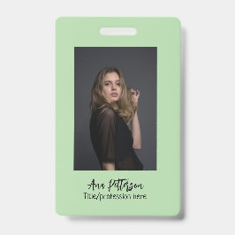 professionele foto QR website e-mail social modern Badge