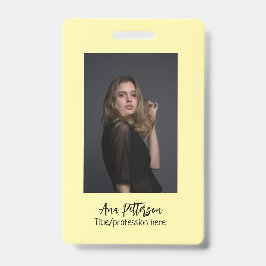 professionele foto QR website e-mail social modern Badge