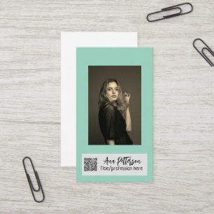 professionele foto QR website e-mail social modern Visitekaartje