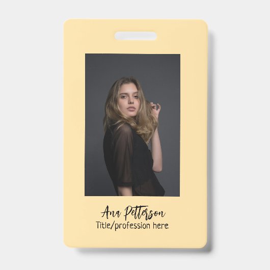 professionele foto QR website e-mail sociale moder Badge (Voorzijde)