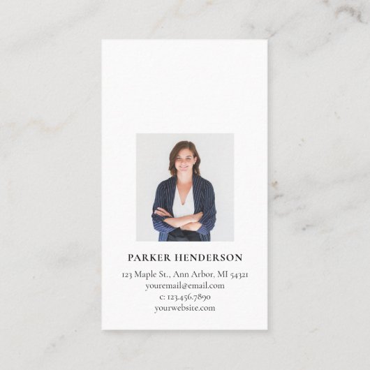 Professionele foto Real Estate Visitekaartje (Achterkant)