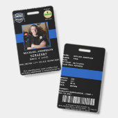 Professionele Foto Rechtshandhaving Politie ID Kaa Badge (Front & Back)