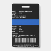 Professionele Foto Rechtshandhaving Politie ID Kaa Badge (Back)