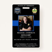 Professionele Foto Rechtshandhaving Politie ID Kaa Badge (Voorkant)