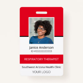 Professionele foto rode werknemer ID-badge Badge