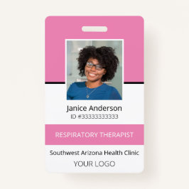Professionele foto roze werknemer ID-badge Badge