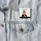 Professionele foto-sjabloonnaamkaarten vierkante button 5,1 cm (In situ)