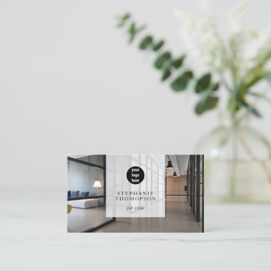 Professionele foto sociale media QR code Logo Visitekaartje (Staand voorkant)