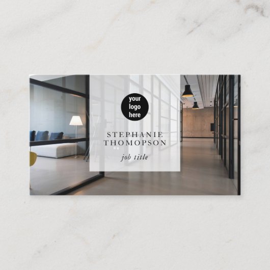 Professionele foto sociale media QR code Logo Visitekaartje (Voorkant)