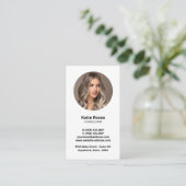 Professionele foto sociale media QR-code Visitekaartje (Staand voorkant)