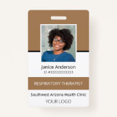 Professionele foto Tan werknemer ID-badge Badge (Voorkant)