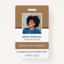 Professionele foto Tan werknemer ID-badge Badge