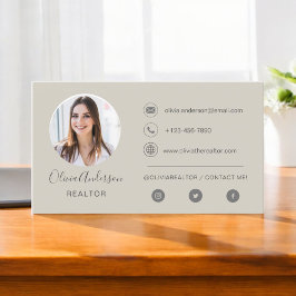 Professionele foto Terracotta Tan Visitekaartje