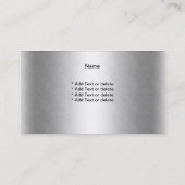 Professionele Foto toevoegen Silver Classy Busines Visitekaartje (Achterkant)