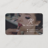 Professionele foto van zwart en wit visitekaartje (Voorkant)