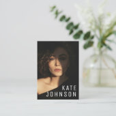 Professionele foto vet modern minimalistisch visitekaartje (Staand voorkant)