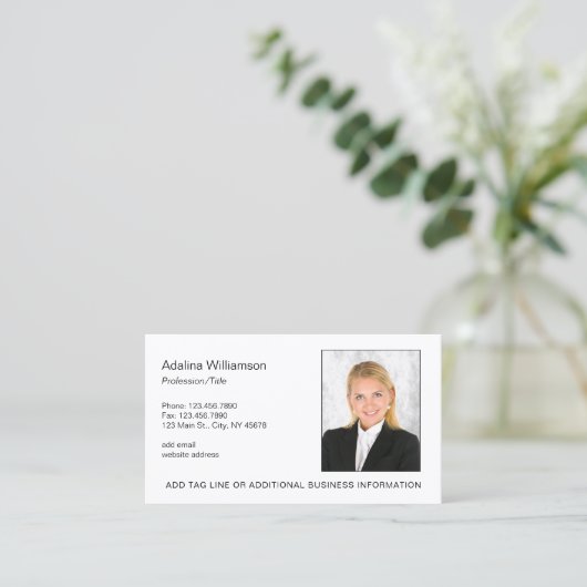 Professionele foto visitekaartje (Staand voorkant)