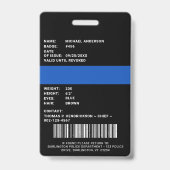 Professionele foto wetshandhaving politie identite badge (Achterkant)