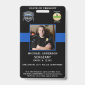 Professionele foto wetshandhaving politie identite badge (Voorzijde)