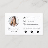 Professionele foto White Black Visitekaartje (Voorkant)