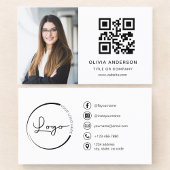 Professionele Foto Witte QR Code Sociale Media Visitekaartje