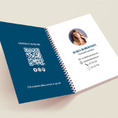 Professionele foto Zakelijk QR Code Blauw Notitieboek