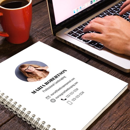 Professionele foto Zakelijk QR Code Zwart Notitieboek