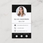 Professionele foto zwart Visitekaartje (Voorkant)