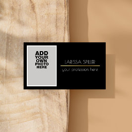 Professionele foto zwart visitekaartje