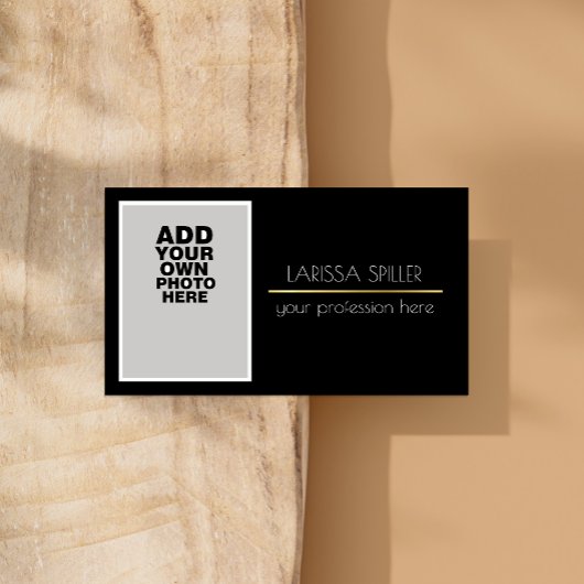 Professionele foto zwart visitekaartje