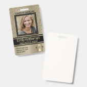 Professionele fotobadge - Gold Badge (Front & Back)