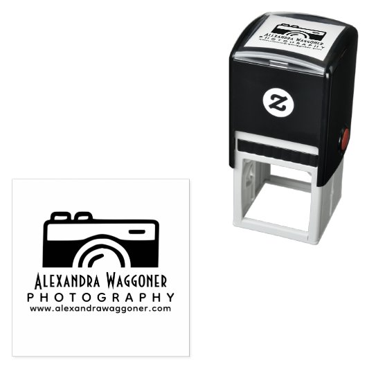 Professionele Fotocamera #1 Zakelijke Logo Zelfinktende Stempel (In situ)