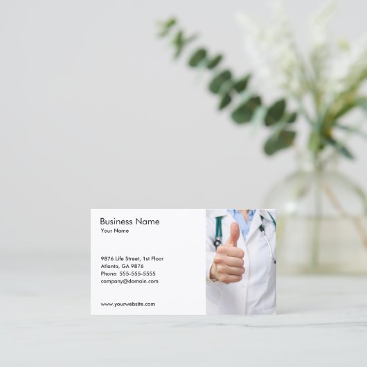 Professionele fotodoctoraatskaart visitekaartje (Staand voorkant)