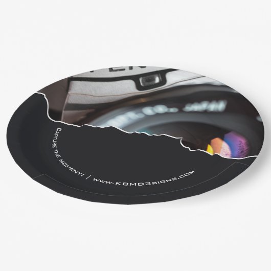 Professionele fotograaf Aangepaste foto zwart Papieren Bordje (Gekanteld)