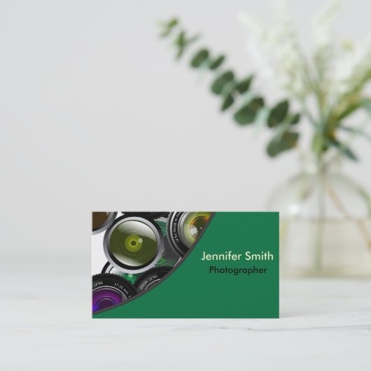 Professionele fotograaf afsprakenkaartje (Staand voorkant)