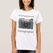 Professionele fotograaf camera Foto T-Shirt (Voorkant)