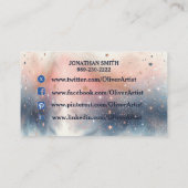 Professionele Fotograaf Camera Scene Pastel Roze Visitekaartje (Achterkant)