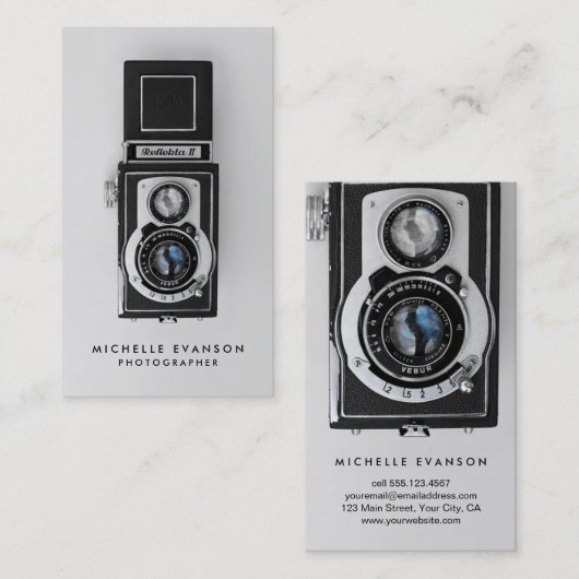 Professionele Fotograaf  Camera Visitekaartje (Voorkant / Achterkant)