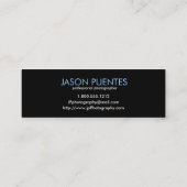 Professionele fotograaf cameralens mini visitekaartje (Achterkant)