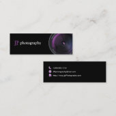 Professionele fotograaf cameralens mini visitekaartje (Voorkant / Achterkant)