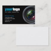 Professionele fotograaf cameralens (uw logo) visitekaartje (Voorkant / Achterkant)