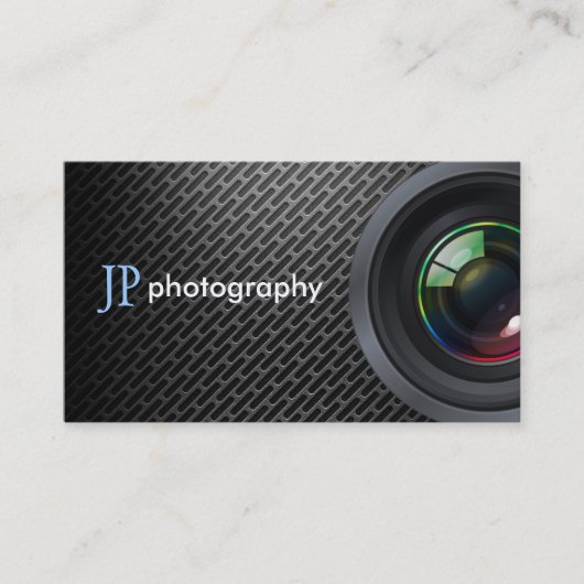 Professionele fotograaf cameralens visitekaartje (Voorkant)