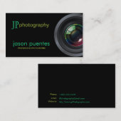 Professionele fotograaf cameralens visitekaartje (Voorkant / Achterkant)
